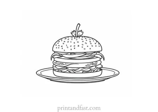 food coloring page simple