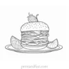 food coloring page template