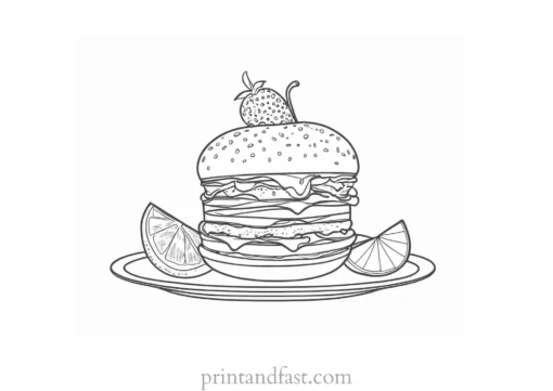 food coloring page template