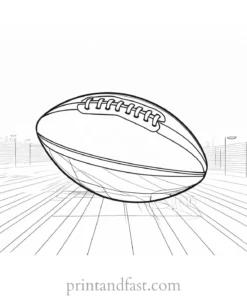 football Coloring Page Drawing