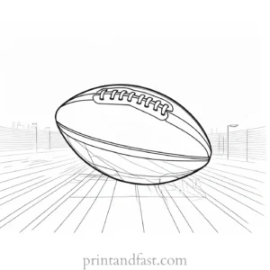 football Coloring Page Drawing