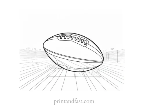 football Coloring Page Drawing