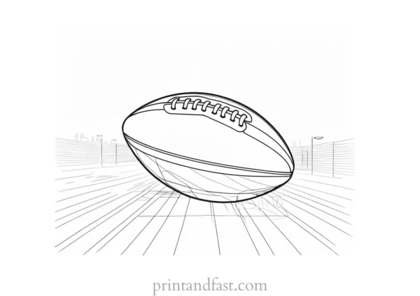 football Coloring Page Drawing