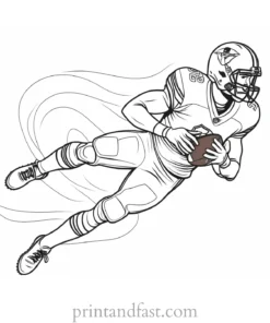 football Coloring Page Illustration