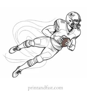 football Coloring Page Illustration