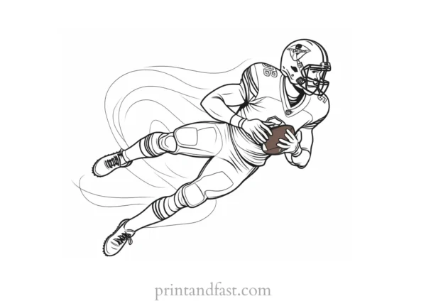 football Coloring Page Illustration