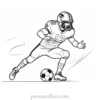 football Coloring Page Print