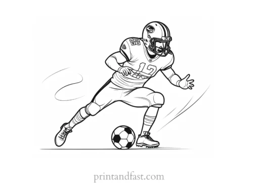 football Coloring Page Print