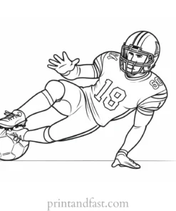 football Coloring Page Sketch