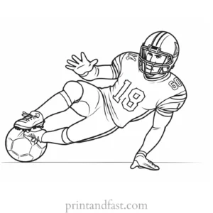 football Coloring Page Sketch