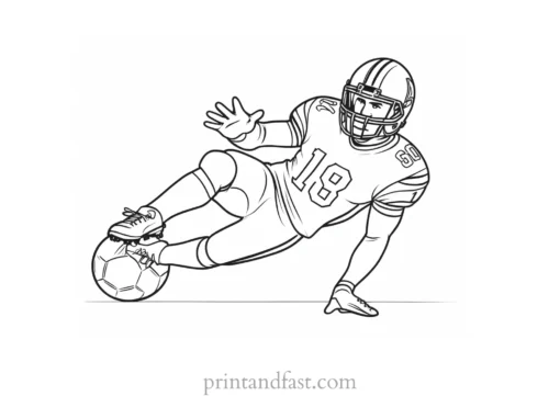 football Coloring Page Sketch