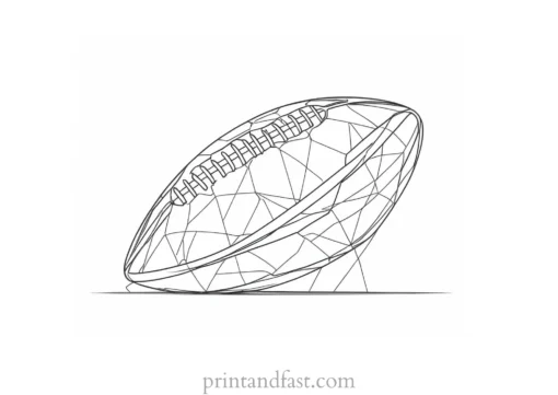 football Coloring Page Template