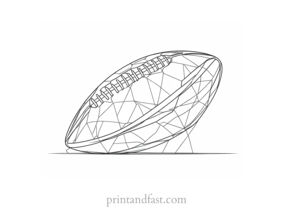 football Coloring Page Template