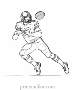 football Coloring Page for Adults