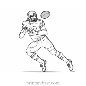 football Coloring Page for Adults