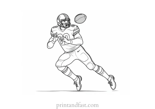 football Coloring Page for Adults