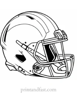 football Helmet Coloring Page