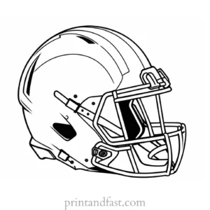 football Helmet Coloring Page