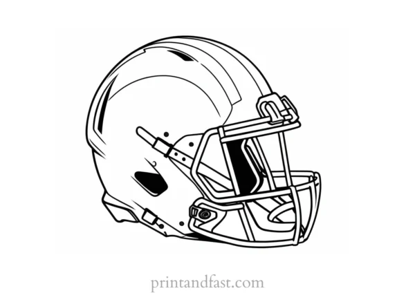 football Helmet Coloring Page