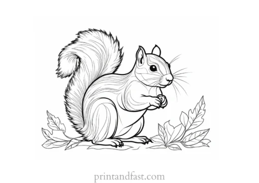 forest squirrel coloring page