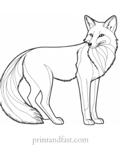 fox coloring page online