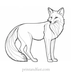 fox coloring page online