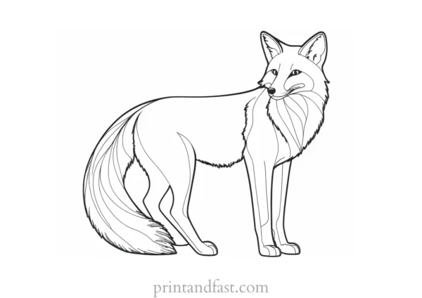 fox coloring page online