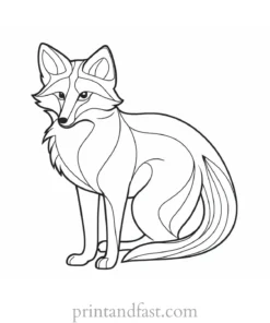 fox coloring page to print