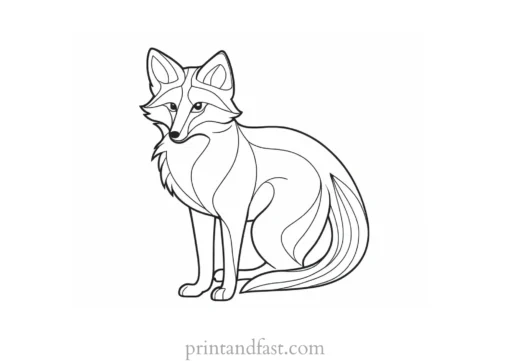 fox coloring page to print