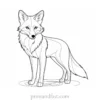 fox coloring page with patterns