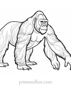 free Gorilla Coloring Page