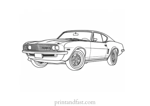 free coloring page cars