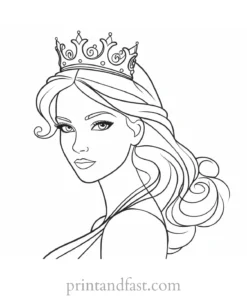 free coloring page princess