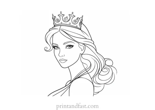 free coloring page princess