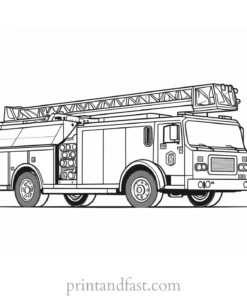 free fire truck coloring page