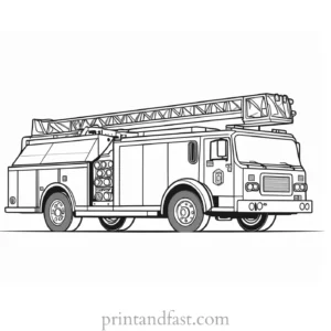 free fire truck coloring page