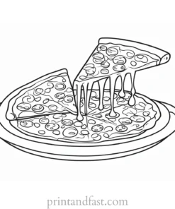 free pizza coloring page