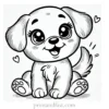 free puppy coloring page