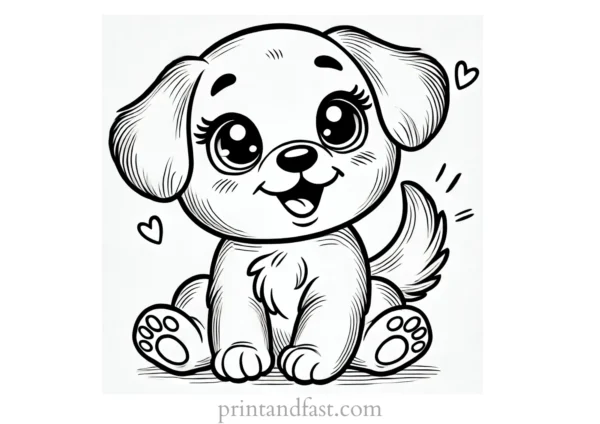 free puppy coloring page