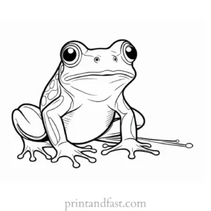 frog coloring page for kids