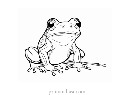 frog coloring page for kids