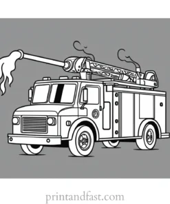 fun fire truck coloring page