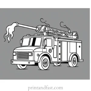 fun fire truck coloring page