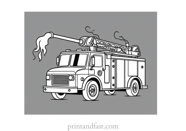 fun fire truck coloring page