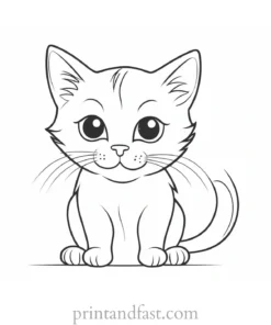 fun kitten coloring page