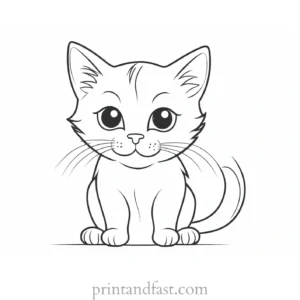 fun kitten coloring page