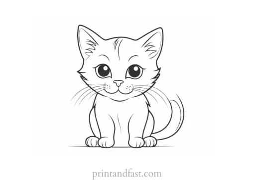 fun kitten coloring page