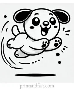 fun puppy coloring page