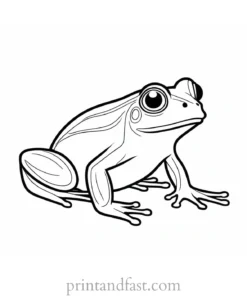 funny frog coloring page