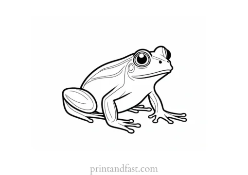 funny frog coloring page